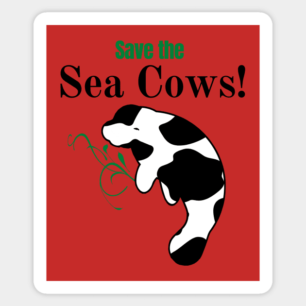 Save the Sea Cows! Sticker by ALBOYZ